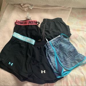 5 PAIRS OF UNDER ARMOUR SHORTS